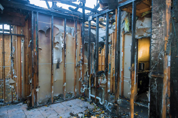 Professional Fire Damage Restoration technician working in Big Lake, MN